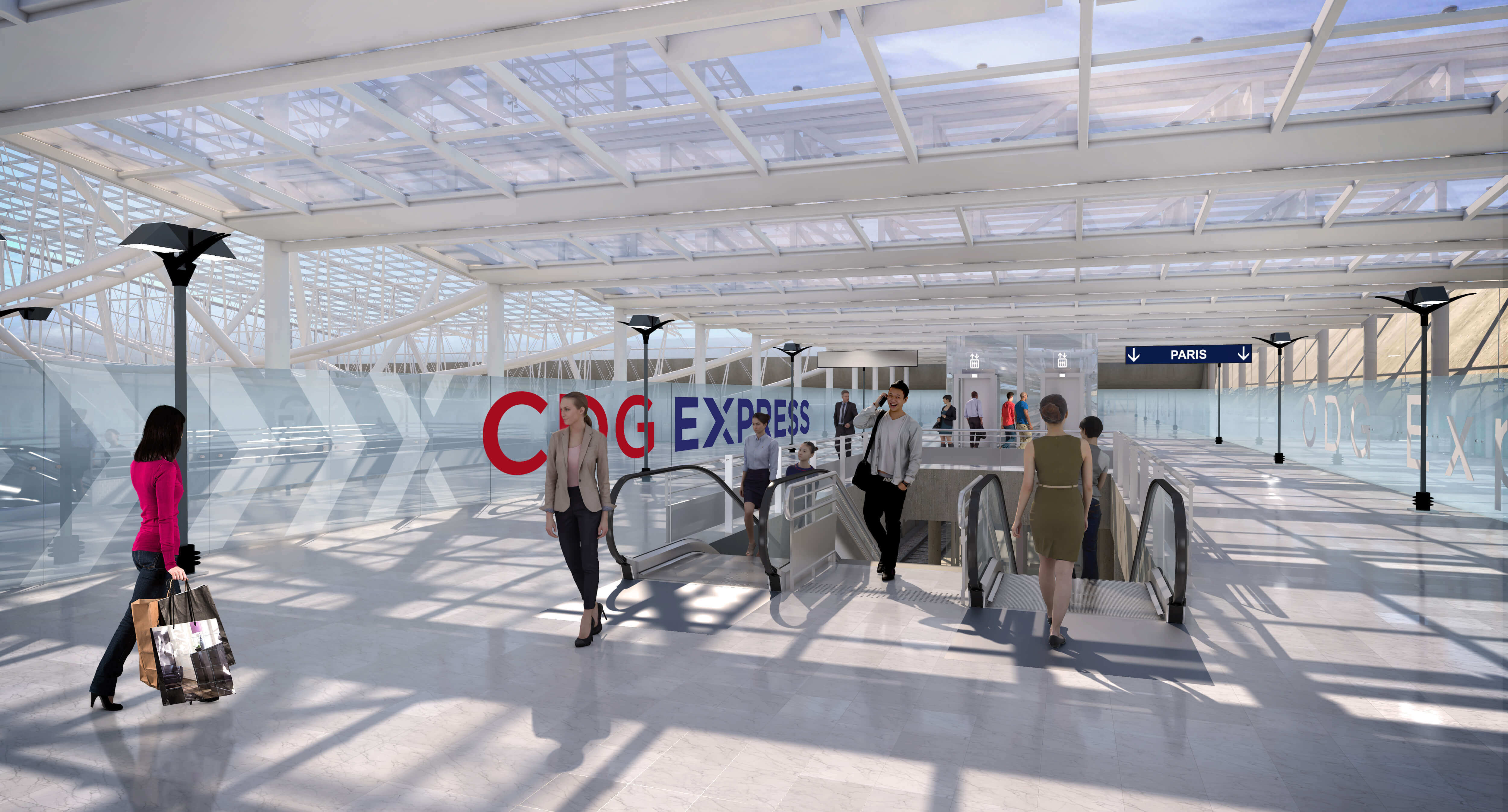 Platform access at the future CDG Express station at Paris-CDG Terminal 2 (©Groupe ADP)