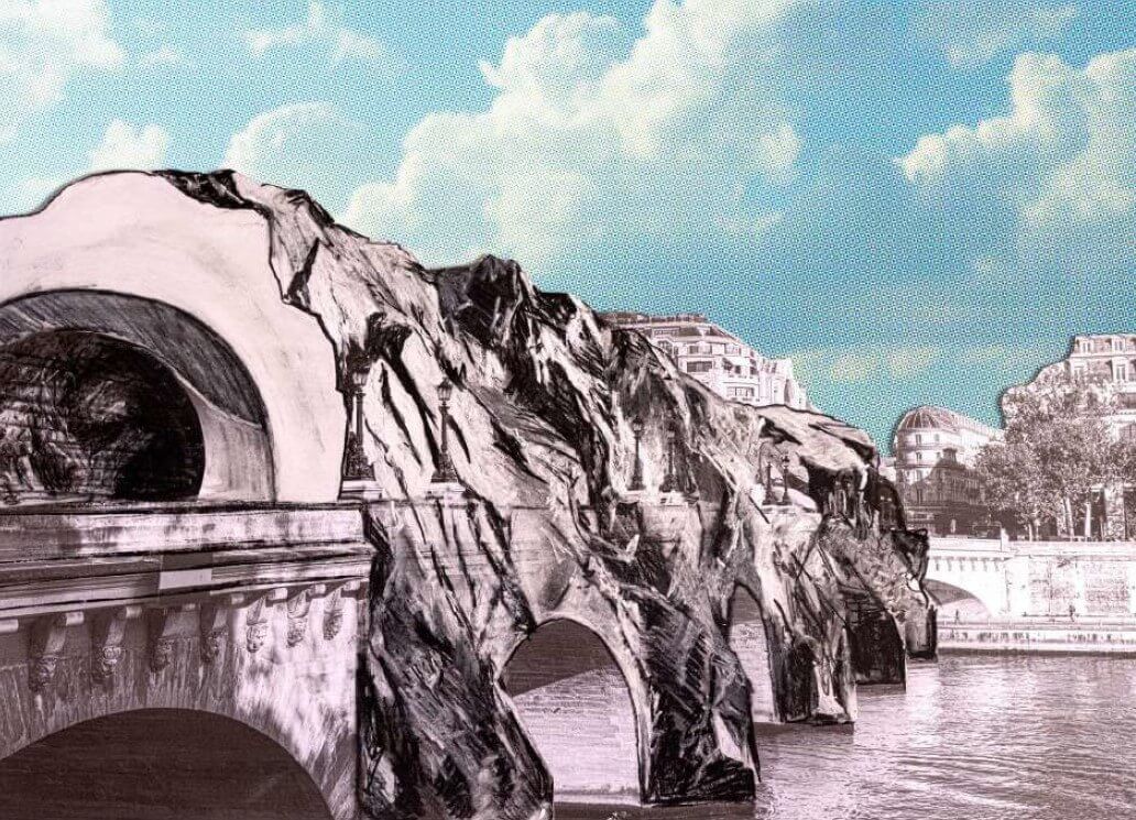 Preparatory sketch for “La Caverne du Pont-Neuf” by JR
